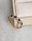 Bague 47 Bague demi-alliance rubis et diamants en or rose 18 carats 58 Facettes 697