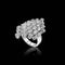 Bague 54 Bague style milieu du siècle en platine et diamants 58 Facettes F18