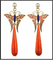 Boucles d'oreilles Art nouveau - Boucles d'oreilles papillon en or jaune, émail et perles 58 Facettes C20