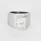 Bague 43.5 Élégante bague chevalière mouvementée en platine et diamants 58 Facettes B250614