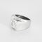 Bague 43.5 Élégante bague chevalière mouvementée en platine et diamants 58 Facettes B250614