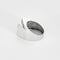 Bague 43.5 Élégante bague chevalière mouvementée en platine et diamants 58 Facettes B250614