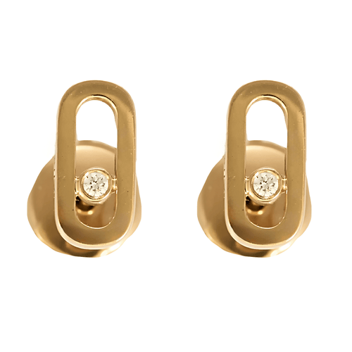 Boucles d'oreilles Messika - Boucles d'oreilles Move Uno en Or rose et diamants 58 Facettes 58FC44