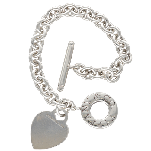 Bracelet Bracelet Tiffany & Co Return to Tiffany Cœur – Argent – Fermoir Bascule – Taille Small 58 Facettes FB11451