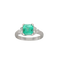 Bague Bague Émeraude 1,80 ct & Diamants 0,30 ct G-VS – Or Gris 18k – Taille 60/61 – Vers 2000 58 Facettes FB11340
