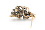 Broche Broche Art nouveau en or jaune 18 carats et argent, diamants taille rose et perle 58 Facettes 22961