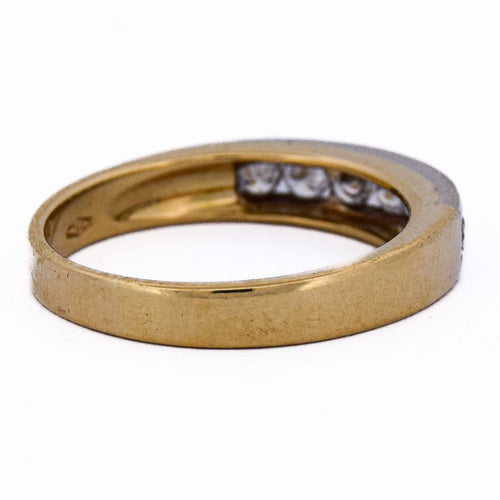Bague 61 Bague vintage - Alliance en or jaune 18 kt et diamants 58 Facettes AN488 '(0089)