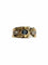 Bague en or jaune 18 carats avec saphir bleu et diamants 58 Facettes 18138