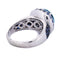 Bague 59 Bague vintage en or blanc 18 ct avec topaze, saphirs et diamants 58 Facettes AN421 (00619)