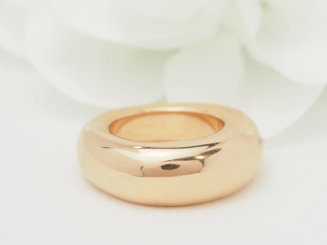 Bague 50 Chaumet - Bague jonc en or rose 18 kt 58 Facettes 33666