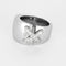 Bague 57 CHAUMET - Bague double lien en or gris et diamants 58 Facettes B250660