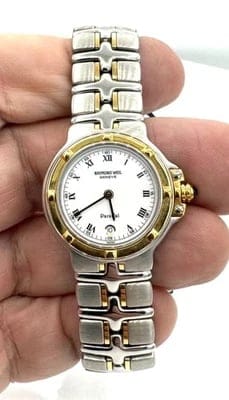 Montre Raymond Weil Parsifal - Montre dame en or et acier, cadran blanc 58 Facettes erpa1