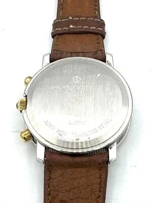 Montre Baume & Mercier Transpacific - Montre chronographe en or jaune 18 kt et acier 58 Facettes 240326