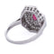 Bague 59 Bague Art déco - Bague en or blanc 18 ct avec rubis et diamants 58 Facettes AN111 (0079)