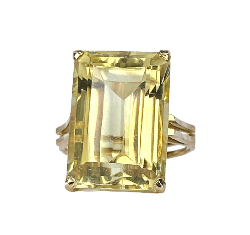Bague 54 Bague en or jaune 18 carats avec citrine 20–23 carats 58 Facettes AB687