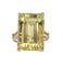 Bague 54 Bague en or jaune 18 carats avec citrine 20–23 carats 58 Facettes AB687