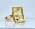 Bague 54 Bague en or jaune 18 carats avec citrine 20–23 carats 58 Facettes AB687