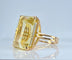Bague 54 Bague en or jaune 18 carats avec citrine 20–23 carats 58 Facettes AB687
