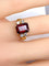 Bague 50 Bague en or jaune 18 carats au grenat et diamants 58 Facettes AB689