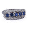 Bague 56 Bague en or blanc 18 ct avec saphirs et diamants 58 Facettes AN384 (5179)