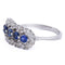 Bague 56 Bague en or blanc 18 ct avec saphirs et diamants 58 Facettes AN384 (5179)