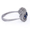 Bague 56 Bague en or blanc 18 ct avec saphirs et diamants 58 Facettes AN384 (5179)