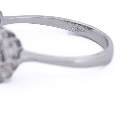 Bague 56 Bague en or blanc 18 ct avec saphirs et diamants 58 Facettes AN384 (5179)