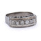 Bague 54 Bague Art déco en or blanc 18 ct avec diamants 58 Facettes AN517 (0749)