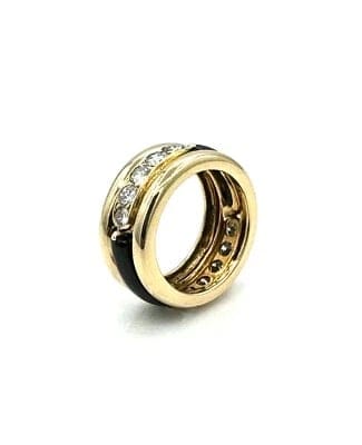 Bague 52 Boucheron - Bague en or 18 carats avec onyx et diamants 1 carat 58 Facettes 190376