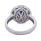 Bague 54 Bague - Or blanc 18 ct avec saphir et diamants 58 Facettes AN551 (0089)