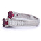 Bague 55 Bague vintage en or blanc 18 ct avec rubis et diamants 58 Facettes AN590 '(00119)