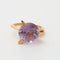 Bague 54 Bague améthyste en or jaune 18K, monture croisée 58 Facettes BAGUE-LP1676