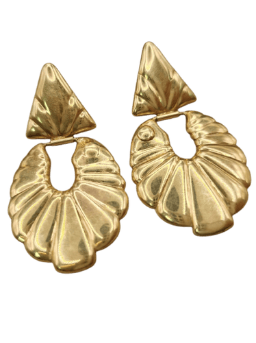 Boucles d'oreilles Boucles d’oreilles vintage - Motif étoile en or jaune 18 ct 58 Facettes CV-022