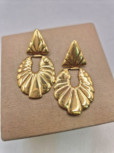 Boucles d'oreilles Boucles d’oreilles vintage - Motif étoile en or jaune 18 ct 58 Facettes CV-022