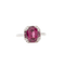 Bague 53 Bague sertie d’un grenat rhodolite ovale en or gris 18K 58 Facettes BAGUE-LP1827