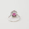 Bague 53 Bague sertie d’un grenat rhodolite ovale en or gris 18K 58 Facettes BAGUE-LP1827