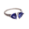 Bague 55 Bague tanzanites et diamants en or blanc 18k 58 Facettes S473