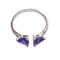 Bague 55 Bague tanzanites et diamants en or blanc 18k 58 Facettes S473