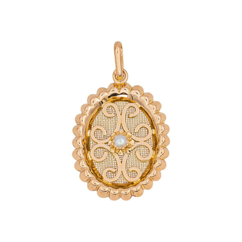 Pendentif Pendentif Or jaune Demi perle fine 58 Facettes 4993455CN