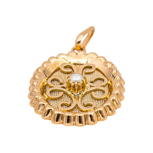 Pendentif Pendentif Or jaune Demi perle fine 58 Facettes 4993455CN