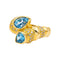 Bague 48 Bague Toi et moi  Or jaune Topaze, Diamant 58 Facettes 4445900CN