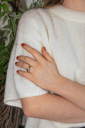 Bague 56 Bague  Trilogie Or jaune, Or blanc Diamant 58 Facettes 4250495CN
