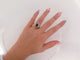 Bague 57 Poiray - Bague en or jaune 18k avec saphir et diamants baguette, T57 58 Facettes 273906