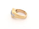Bague 57 Poiray - Bague en or jaune 18k avec saphir et diamants baguette, T57 58 Facettes 273906