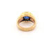 Bague 57 Poiray - Bague en or jaune 18k avec saphir et diamants baguette, T57 58 Facettes 273906