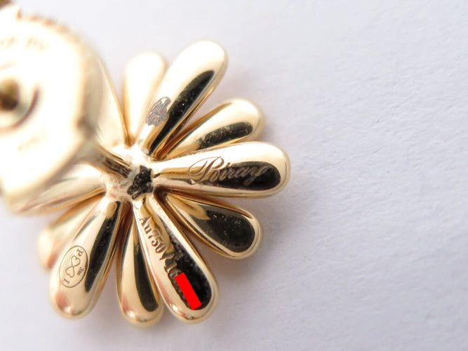 Boucles d'oreilles Poiray Flower PM - Boucles d'oreilles en or jaune 18k et diamants 0,27 ct 58 Facettes 273806