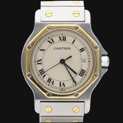 Montre Cartier Montre Santos Ronde Octagon 58 Facettes MT45172