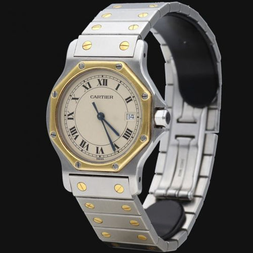 Montre Cartier Montre Santos Ronde Octagon 58 Facettes MT45172