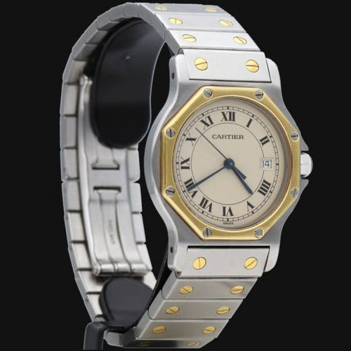 Montre Cartier Montre Santos Ronde Octagon 58 Facettes MT45172