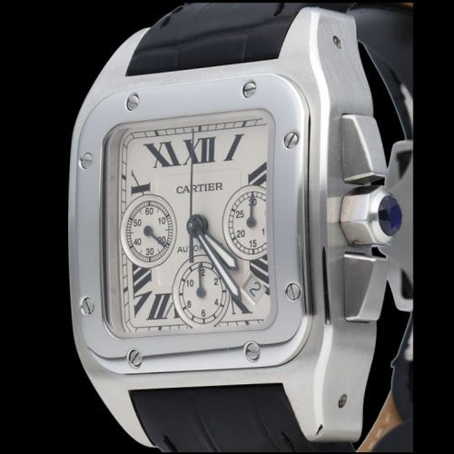 Montre Cartier Montre Santos 100 Xl Chronograph 58 Facettes MT45765